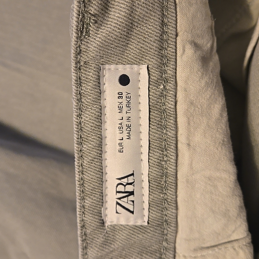 Zara Straight Jeans Men's Colod Khaki Size L - Picture 15 of 15
